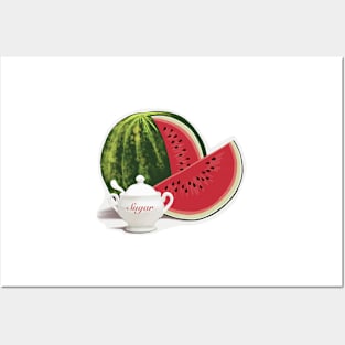 Watermelon and a Sugar Bowl Posters and Art